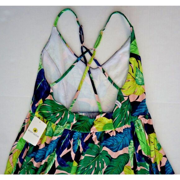 Body Glove Women's Sz XL Manoa Falls Leaf Print Swimsuit Cover Up Ivy Dress - Picture 5 of 7